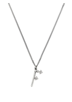 Emanuele Bicocchi Alphabet pendant necklace - Silver
