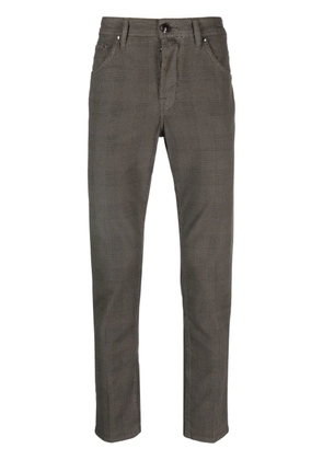 Jacob Cohën mini check-print skinny trousers - Brown