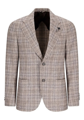 Lardini checked two-button jacket - Neutrals