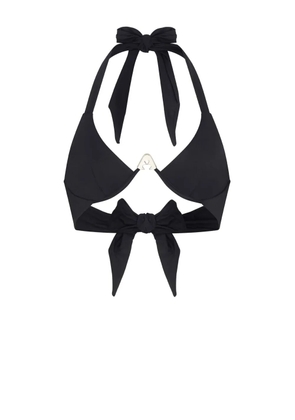 Let's Swim Shark Logo bikini top - Black