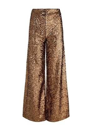 alice + olivia Athena sequinned palazzo pants - Gold