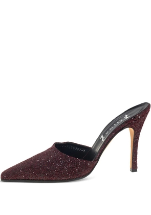 Gina leather heeled pumps - Red