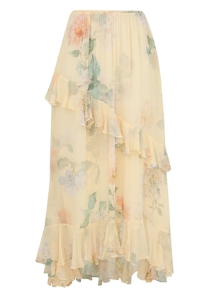 ZIMMERMANN Illuminate asymmetric maxi skirt - Neutrals