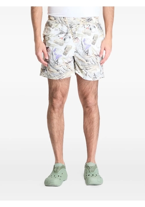 PATTA print-detail swim shorts - Neutrals