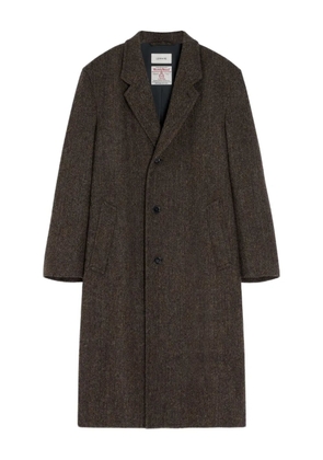 LEMAIRE herringbone-tweed coat - Brown