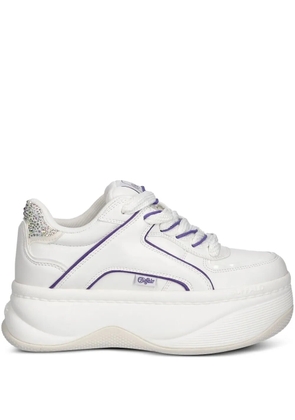 Buffalo embellished platform sneakers - White