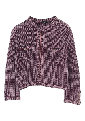 CHANEL Pre-Owned 1986-1988 tweed cardigan - Pink