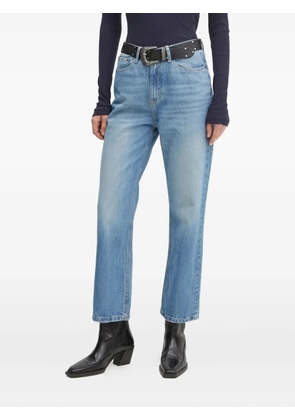 The Kooples five-pocket logo-patch jeans - Blue