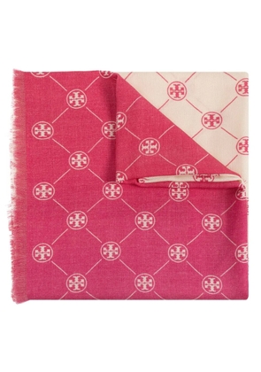 Tory Burch T Monogram scarf - Pink