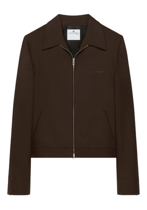 Courrèges collared zip-up jacket - Brown