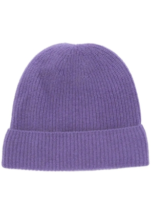 Auralee cashmere beanie hat - Purple