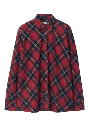 Burberry checked cotton shirt - Red