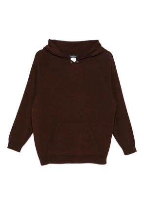 Fabiana Filippi long-sleeve wool-blend hoodie - Brown