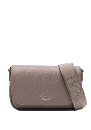 Emporio Armani logo-print shoulder bag - Brown