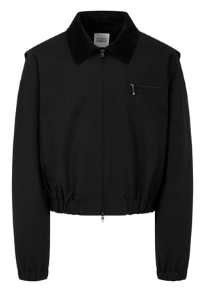 TOMBOY corduroy-collar zip-up jacket - Black