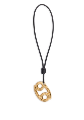 Jil Sander Zodiac charm leather necklace - Gold