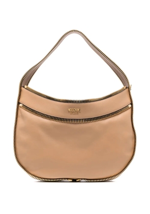 Moschino logo-lettering shoulder bag - Brown