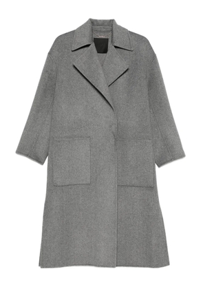 LIU JO patch-pocket belted coat - Grey