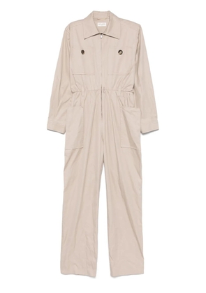 Saint Laurent Pre-Owned cotton twill jumpsuit - Neutrals