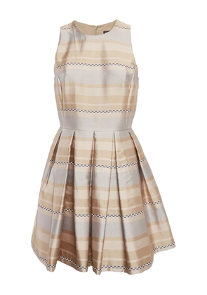 Armani Exchange pleated stripe dress - Beige