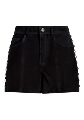 Cinq A Sept Shannon studded-suede shorts - Black
