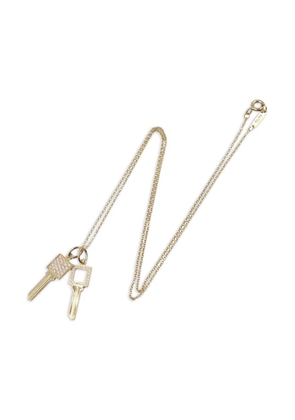 Tiffany & Co. Pre-Owned 2010s 18K yellow gold Modern Key & Square Key diamond necklace