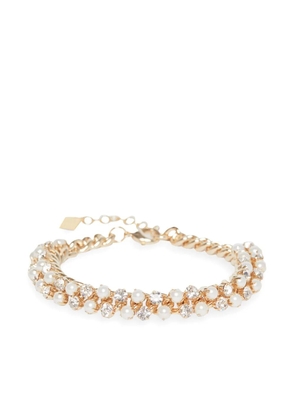 Rosantica faux-pearl and crystal embellished bracelet - Gold