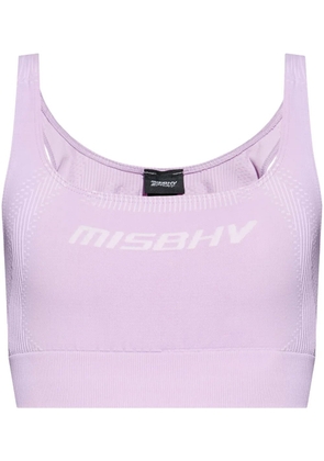 MISBHV logo-print sports bra - Purple