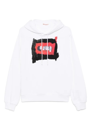 Marni logo hoodie - White