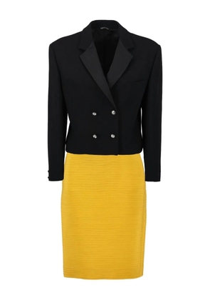 Versace Pre-Owned silk double-breasted suit - Black