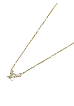 Louis Vuitton Pre-Owned 2010s 18K yellow gold monogram-pendant diamond necklace