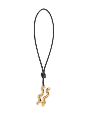 Jil Sander Zodiac charm leather necklace - Gold