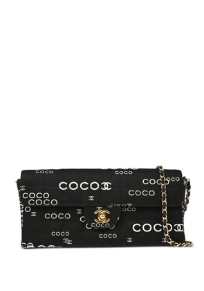 CHANEL Pre-Owned 2000 Coco East West Choco Bar shoulder bag - Black
