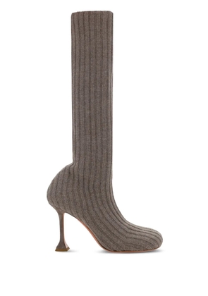 Amina Muaddi 95mm Veneda boots - Neutrals