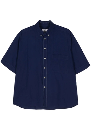 Valentino Garavani Pre-Owned 2000s VLogo-embroidery shirt - Blue