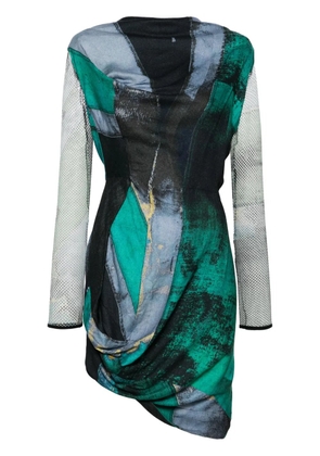 Vivienne Westwood Pre-Owned 2015-2016s Fond mesh-sleeves dress - Blue