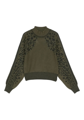 LIU JO animal-print sweater - Green