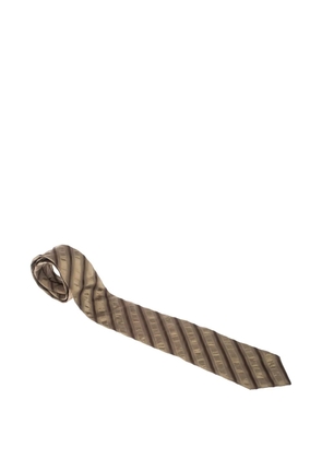 BOSS pre-owned diagonal-stripe silk tie - Gold