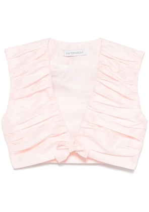 Viktor & Rolf pleated cropped top - Pink