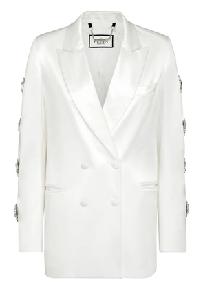 Philipp Plein double-breasted cut-out blazer - White