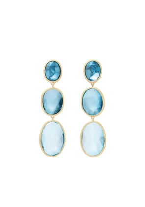 Marco Bicego 18K yellow gold Lunaria topaz earrings - Blue