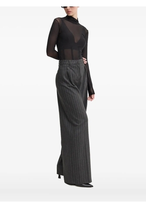 HUGO high-neck semi-sheer blouse - Black