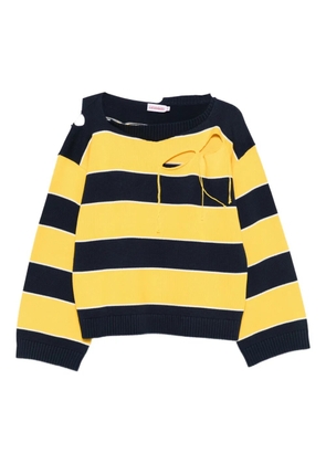 Charles Jeffrey Loverboy slash stripe sweater - Yellow