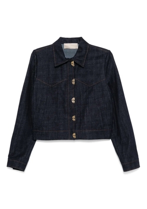 Elie Saab embellished denim jacket - Brown