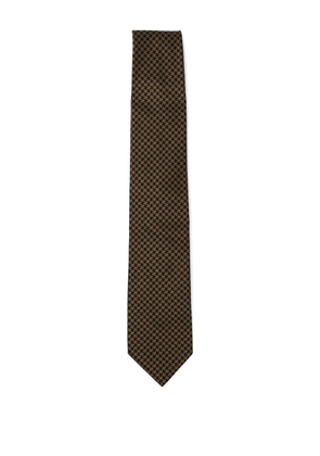 TOM FORD patterned-jacquard silk tie - Brown