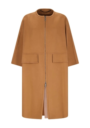 Max Mara Zahira zip-fastening coat - Brown
