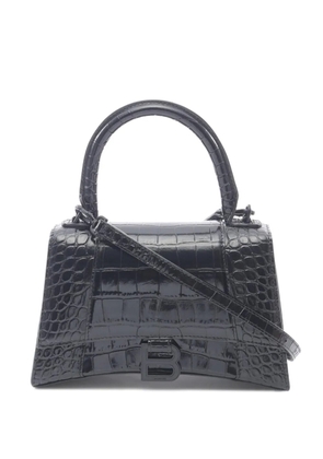Balenciaga Pre-Owned 2010s crocodile-embossed Hour Glass handbag - Black