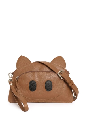 Sarah Chofakian Pig Fun clutch bag - Brown