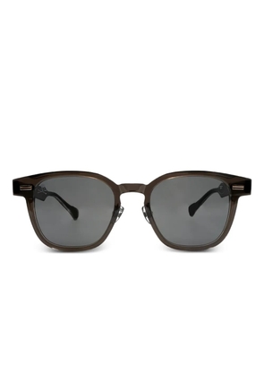 Mastermind Japan Bape skull-embellishment round-frame sunglasses - Black