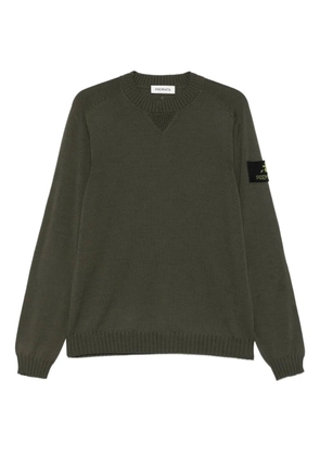 Premiata logo-patch crew-neck sweater - Green